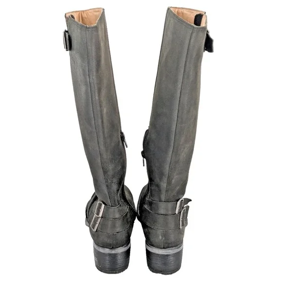 DURANGO Womens Cowgirl Boots SIZE 7.5M Black Leather Buckle/Zip Closure - Picture 7 of 12